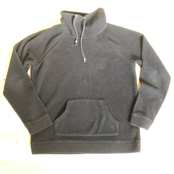 Michael Kors Black fleece pullover, with kangaroo pocket & gold hardware. Medium - Picture 8 of 11
